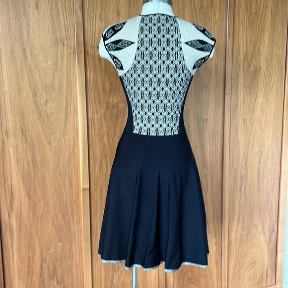 TED BAKER, knit dress. Black & metallic gold. Super comfortable, size 2/medium. - Picture 3 of 5